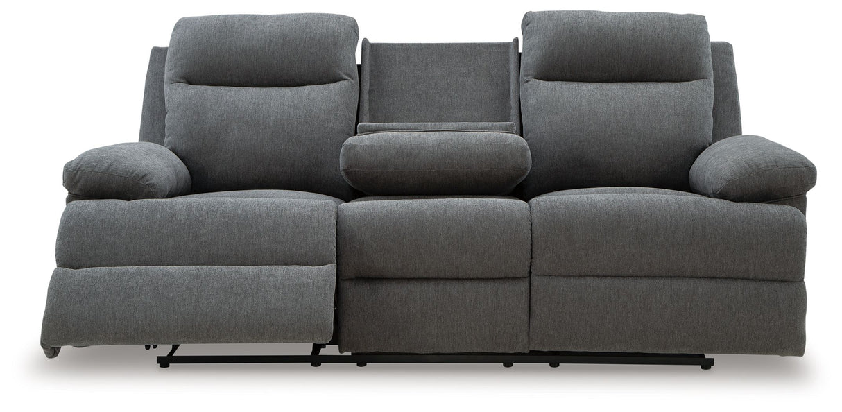 Side-Swipe - Reclining Sofa With Drop Down Table by Signature Design by Ashley® | Bel Furniture