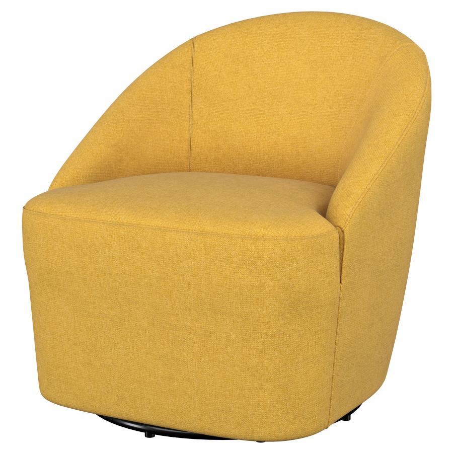 Leon - Upholstered Barrel Accent Swivel Chair by Coaster Fine Furniture | Bel Furniture