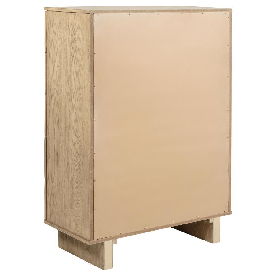 Kailani - 5-Drawer Bedroom Chest Of Drawers - Beige Oak by Coaster Fine Furniture | Bel Furniture