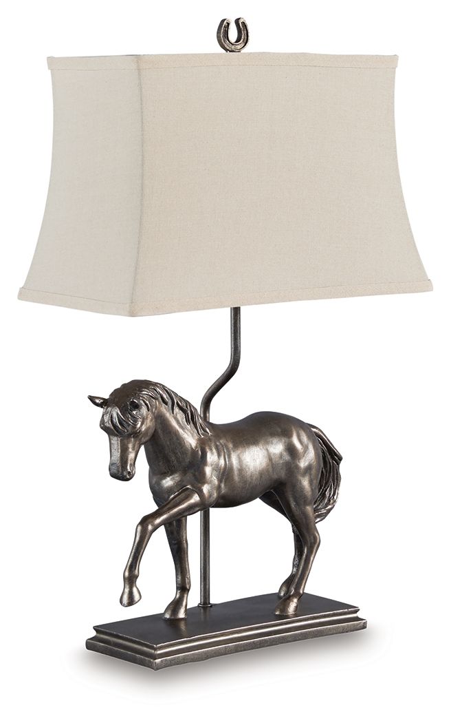 Sandorman - Bronze Finish - Poly Table Lamp by Signature Design by Ashley® | Bel Furniture