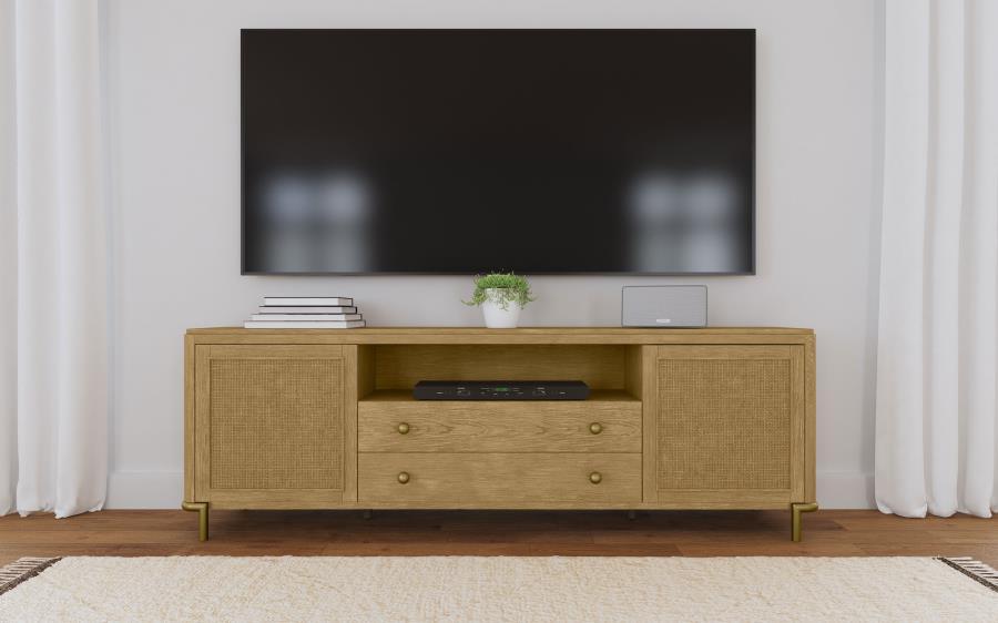 Arini - Rattan Cane 2-Door TV Stand Media Console by Coaster Fine Furniture | Bel Furniture