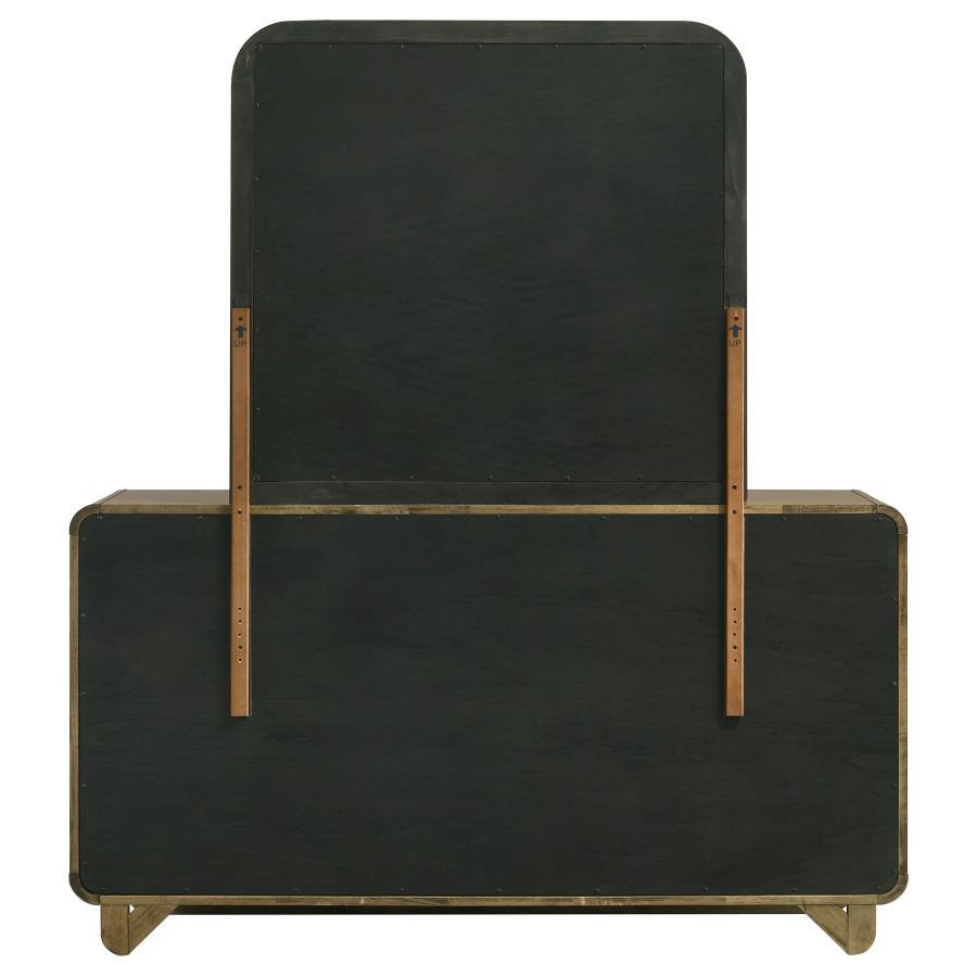 Amsbury - 6-Drawer Dresser And Mirror - Nutmeg by Coaster Fine Furniture | Bel Furniture