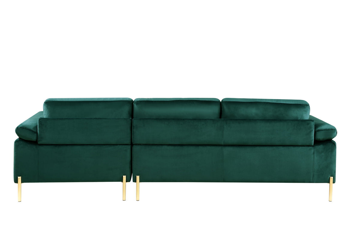 Shannon - Velvet Sectional Sofa With Chaise by Cynthia's Furniture | Bel Furniture