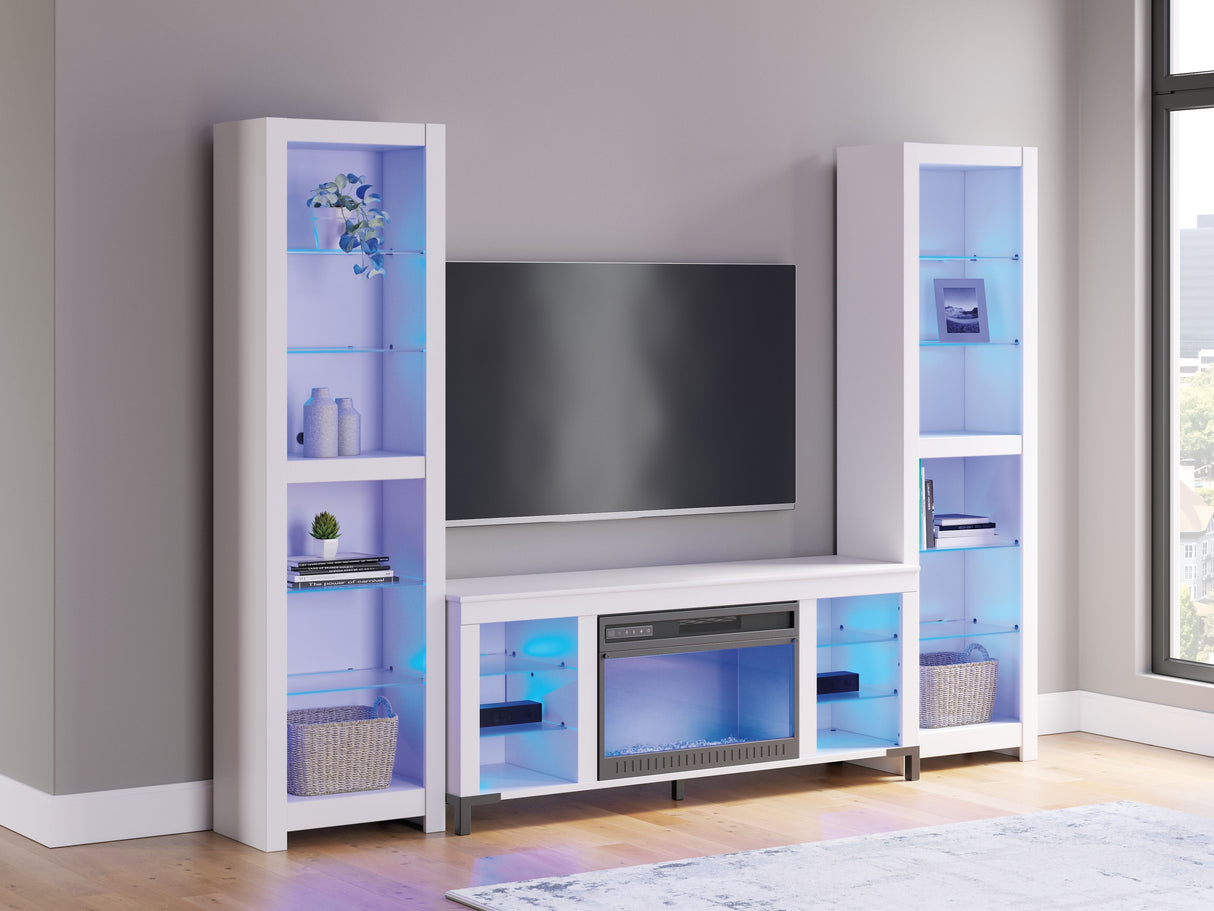 Brollevi - White - 3-Piece Entertainment Center by Signature Design by Ashley® | Bel Furniture