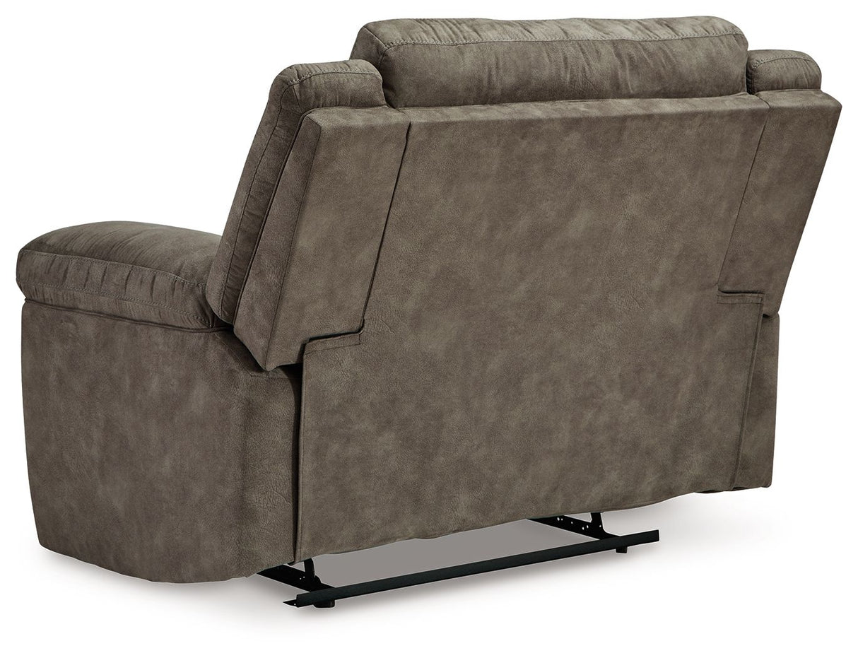 Laresview - Fossil - Zero Wall Wide Seat Recliner by Signature Design by Ashley® | Bel Furniture