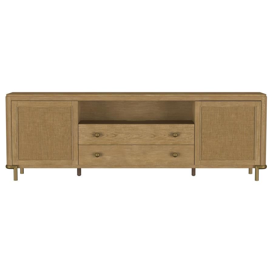 Arini - Rattan Cane 2-Door TV Stand Media Console