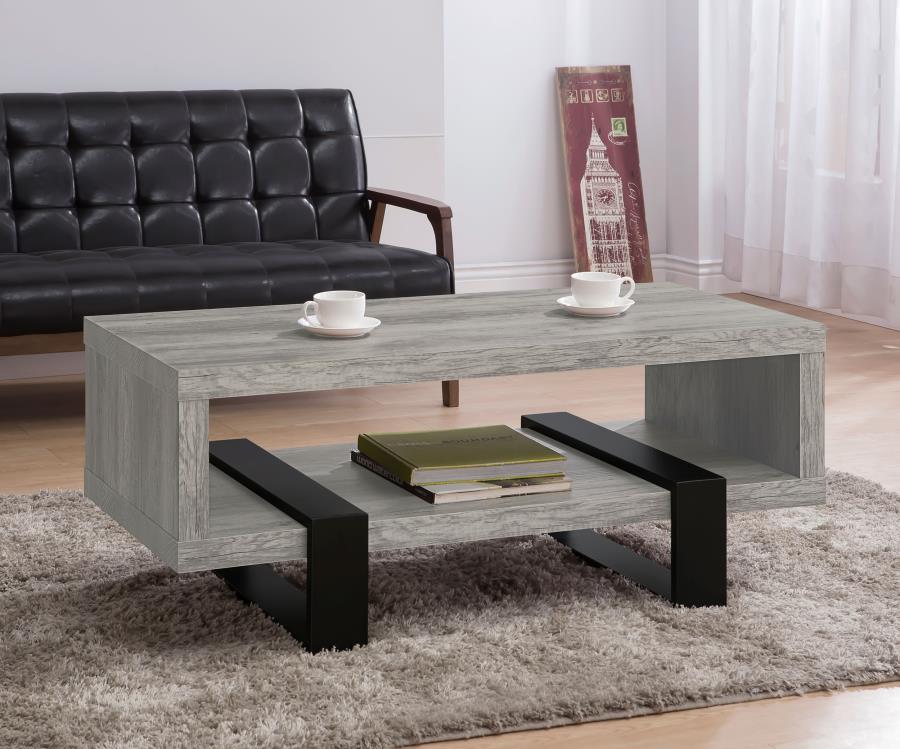 Dinard - Engineered Wood Coffee Table - Gray Driftwood