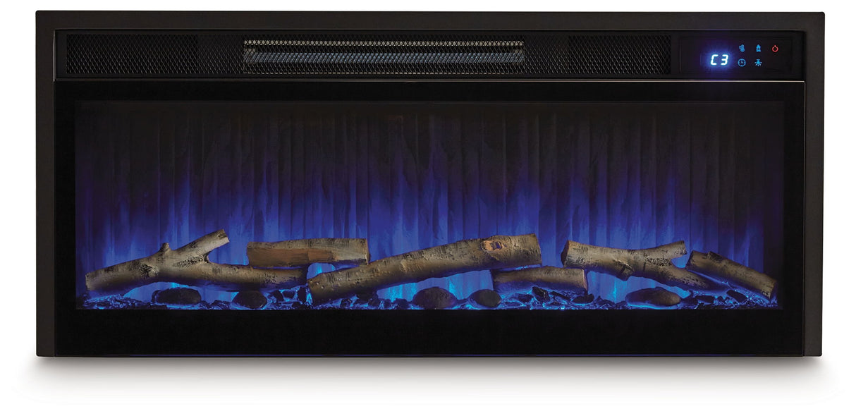 Entertainment Accessories - Black - Fireplace Insert With Faux Birch Log Set by Signature Design by Ashley® | Bel Furniture