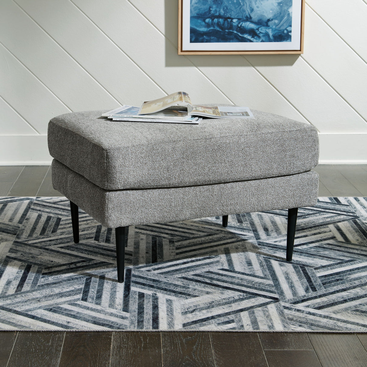 Hazela - Ottoman - Charcoal
