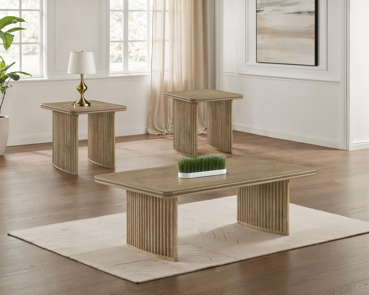 Adina - Wood Coffee Table Set