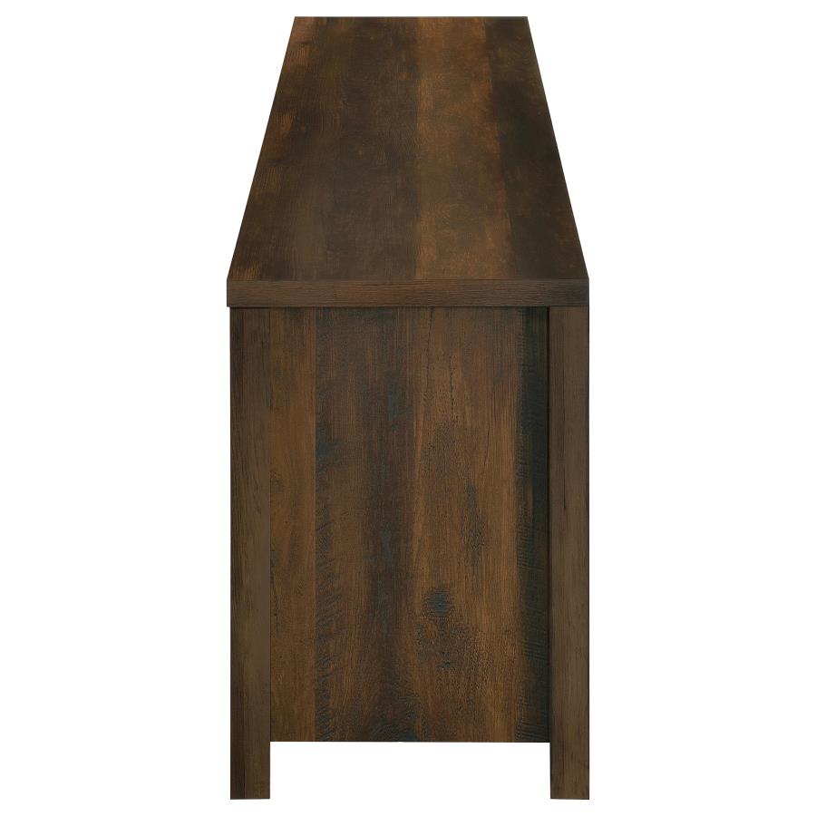 Enfield - 71" TV Stand Fireplace Media Console - Dark Pine