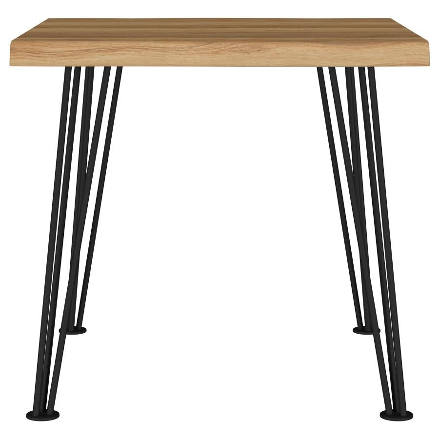 Zander Square Wood Top Coffee Table Natural Brown