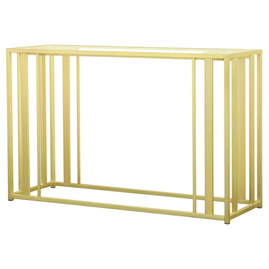 Adri - Glass Top Entryway Sofa Console Table