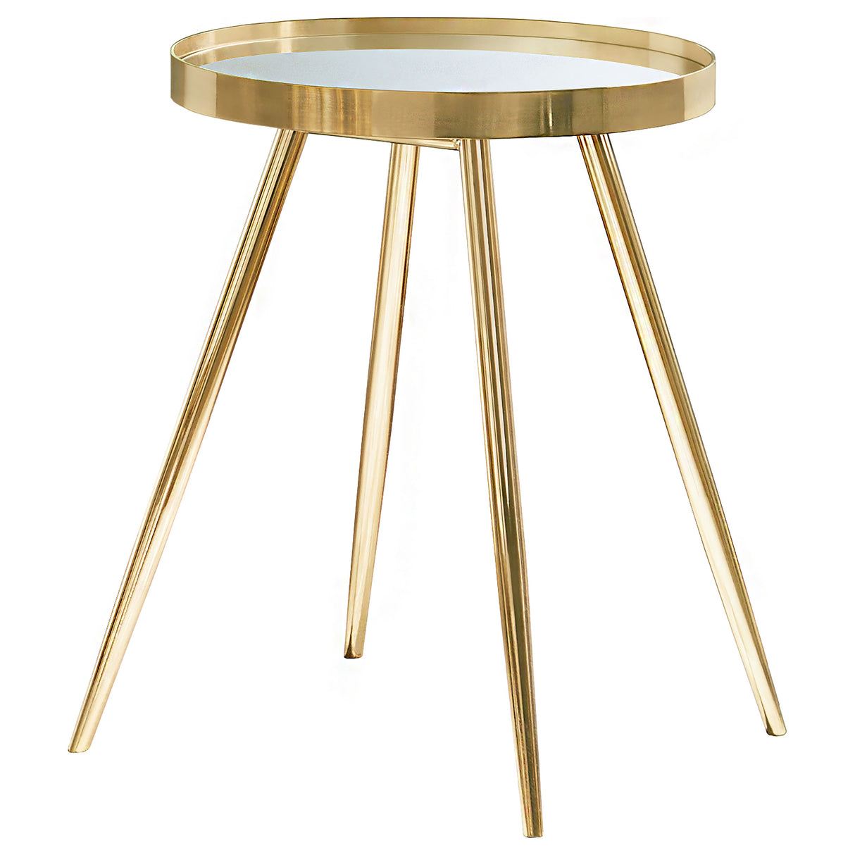 Kaelyn - Round Mirror Top End Table