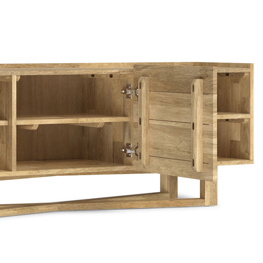 Harrow - TV Media Stand - Natural by Simpli-Home | Bel Furniture