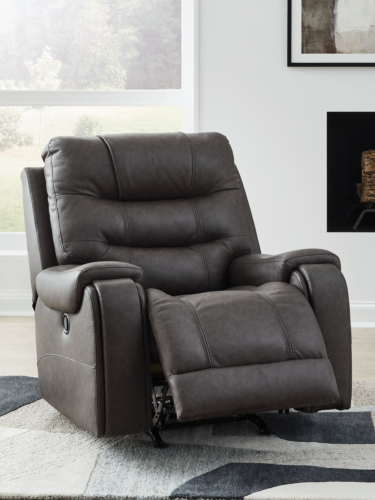 Femley - Smoke - Rocker Recliner by Signature Design by Ashley® | Bel Furniture