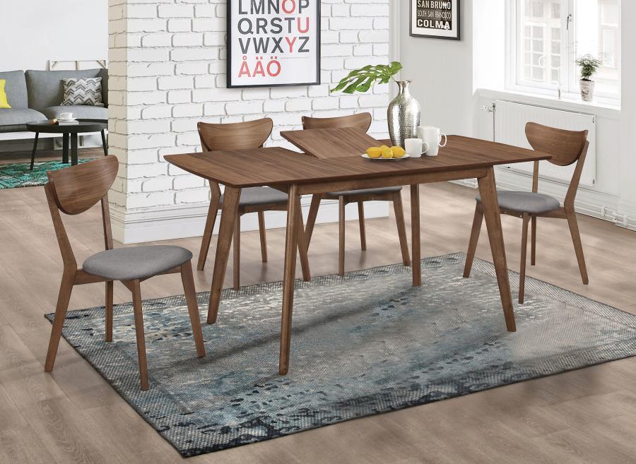 Alfredo - Butterfly Leaf Dining Set Dark Brown 5 Pc. Table, 4 Chairs by CoasterEveryday | Bel Furniture
