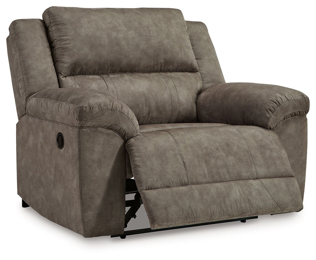 Laresview - Fossil - Zero Wall Wide Seat Recliner by Signature Design by Ashley® | Bel Furniture