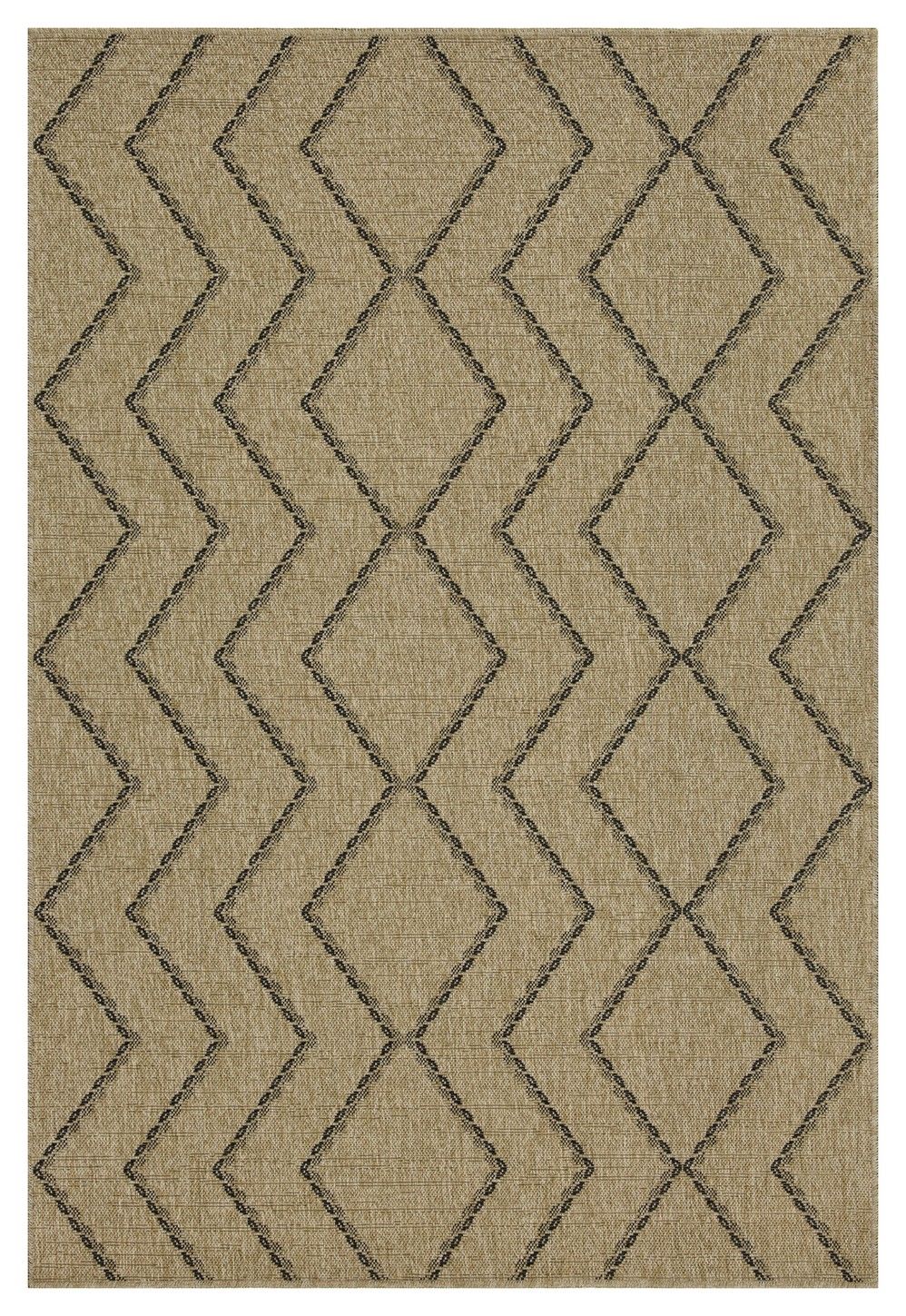 Earth - Indoor / Outdoor Polypropylene Area Rug - Jute / Black Light Brown 5' x 7' by Icona Home Decor | Bel Furniture