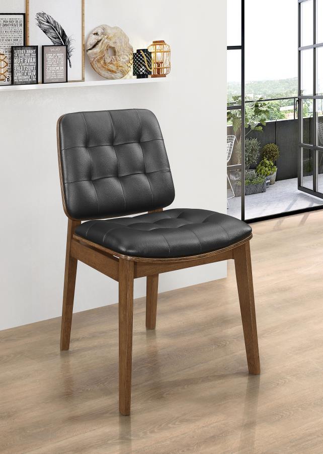 Redbridge - Upholstered Dining Side Chair (Set of 2) - Walnut by CoasterEssence | Bel Furniture
