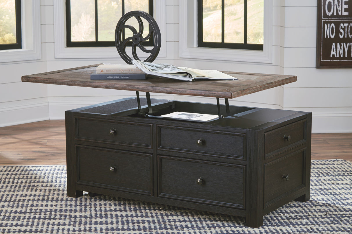Tyler Creek - Grayish Brown / Black - Lift Top Cocktail Table by Signature Design by Ashley® | Bel Furniture