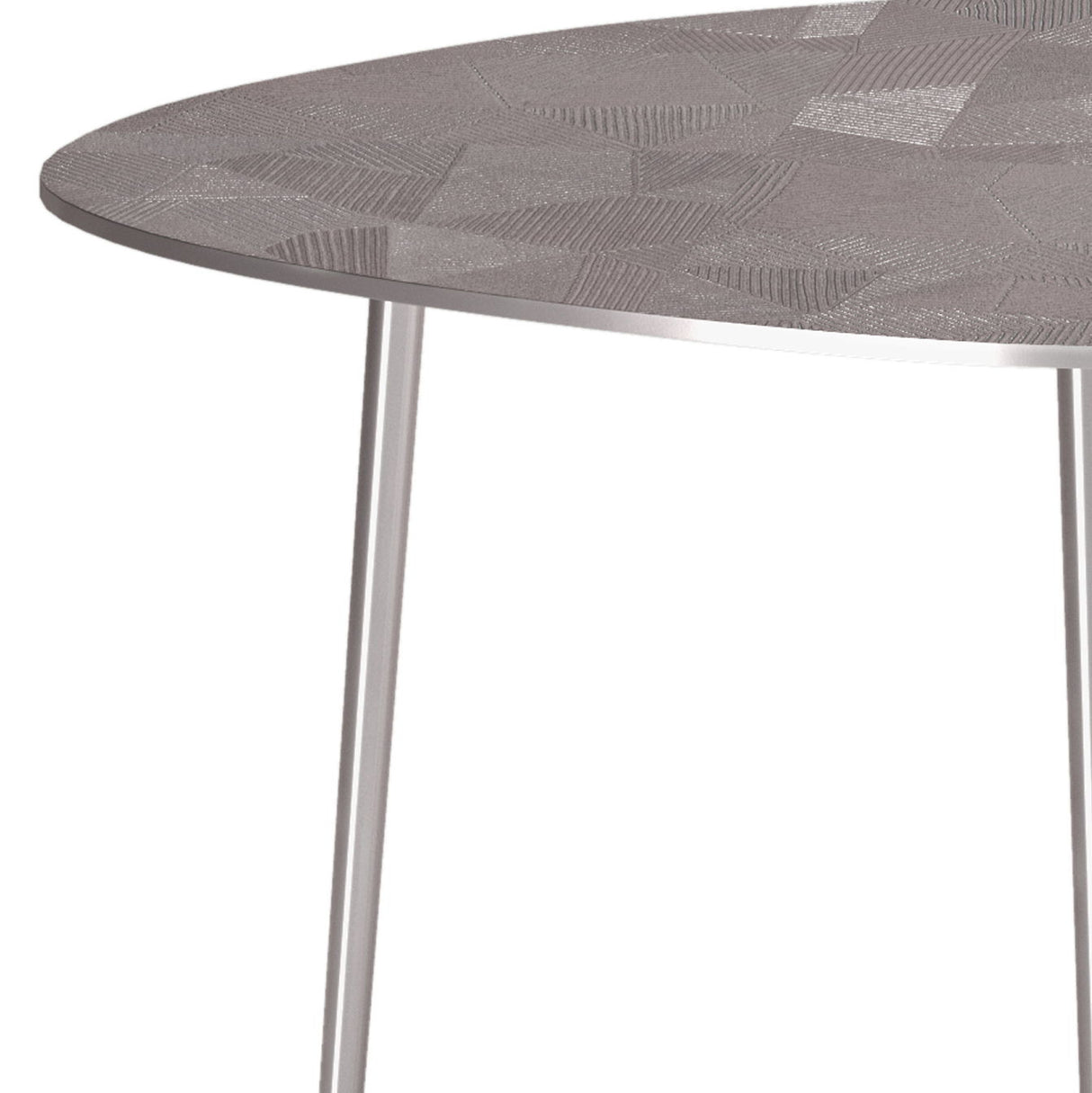 Shelton - 2 Piece Metal Nesting Table - Nickel by Simpli-Home | Bel Furniture