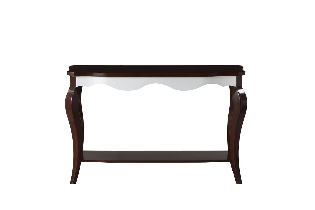Mathias - Sofa Table - White / Walnut by Urban Nest | Bel Furniture