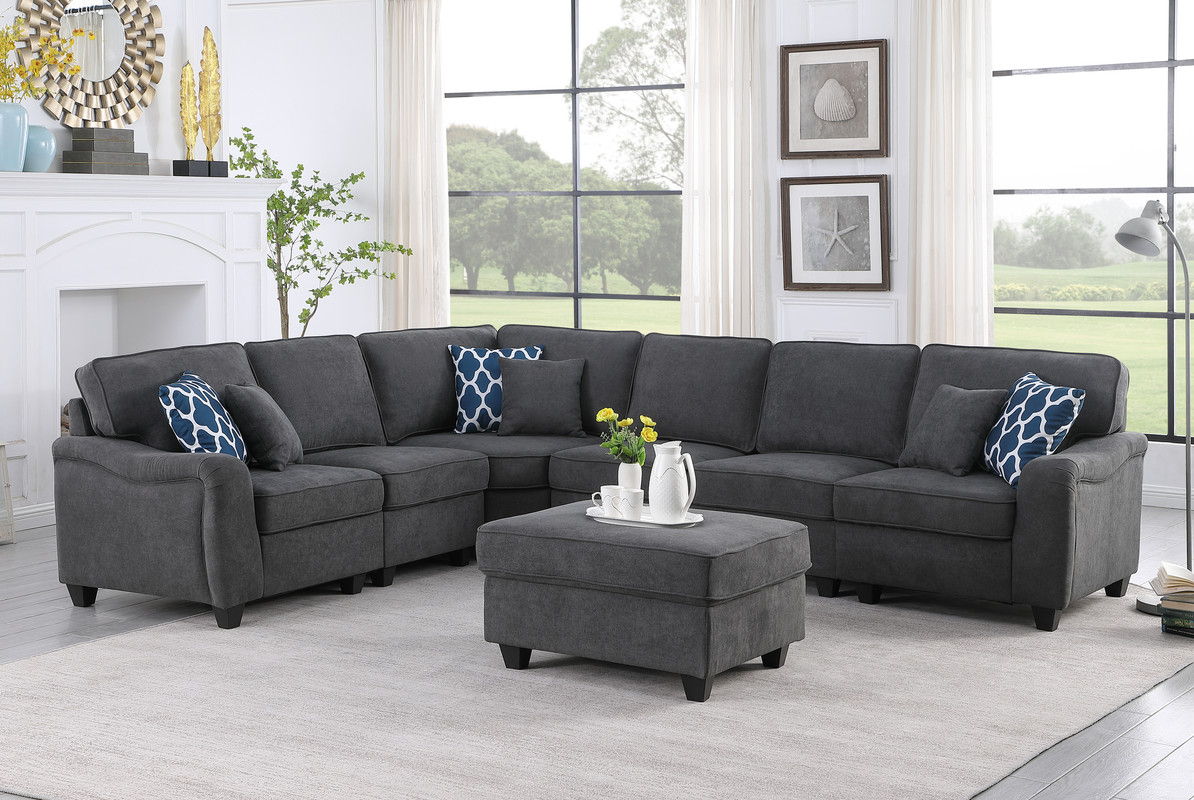 Leo - Woven Modular Sectional Sofa Comfort And Style by Lilola Home | Bel Furniture