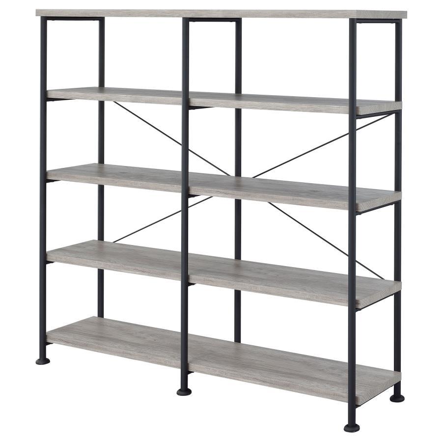 Analiese - 4-Shelf Double Bookshelf by CoasterEveryday | Bel Furniture