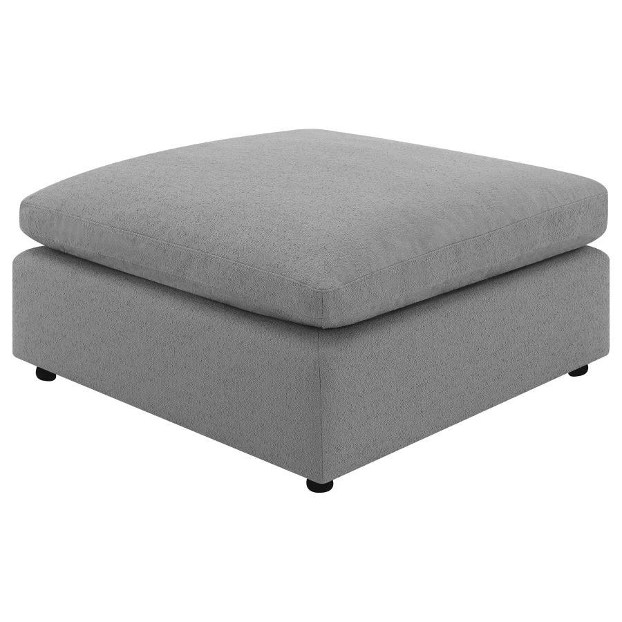 Raleigh - Boucle Upholstered Ottoman - Gray by Coaster Fine Furniture | Bel Furniture