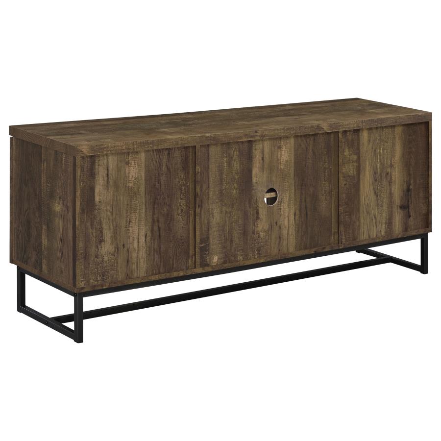 Myles - 2 Door Engineered Wood TV Stand - Rustic Oak