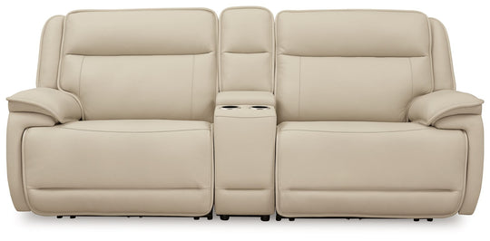 Double Deal - Reclining Sectional Dark Brown 2 Pc. Power Reclining Loveseat Sectional With Console by Signature Design by Ashley® | Bel Furniture