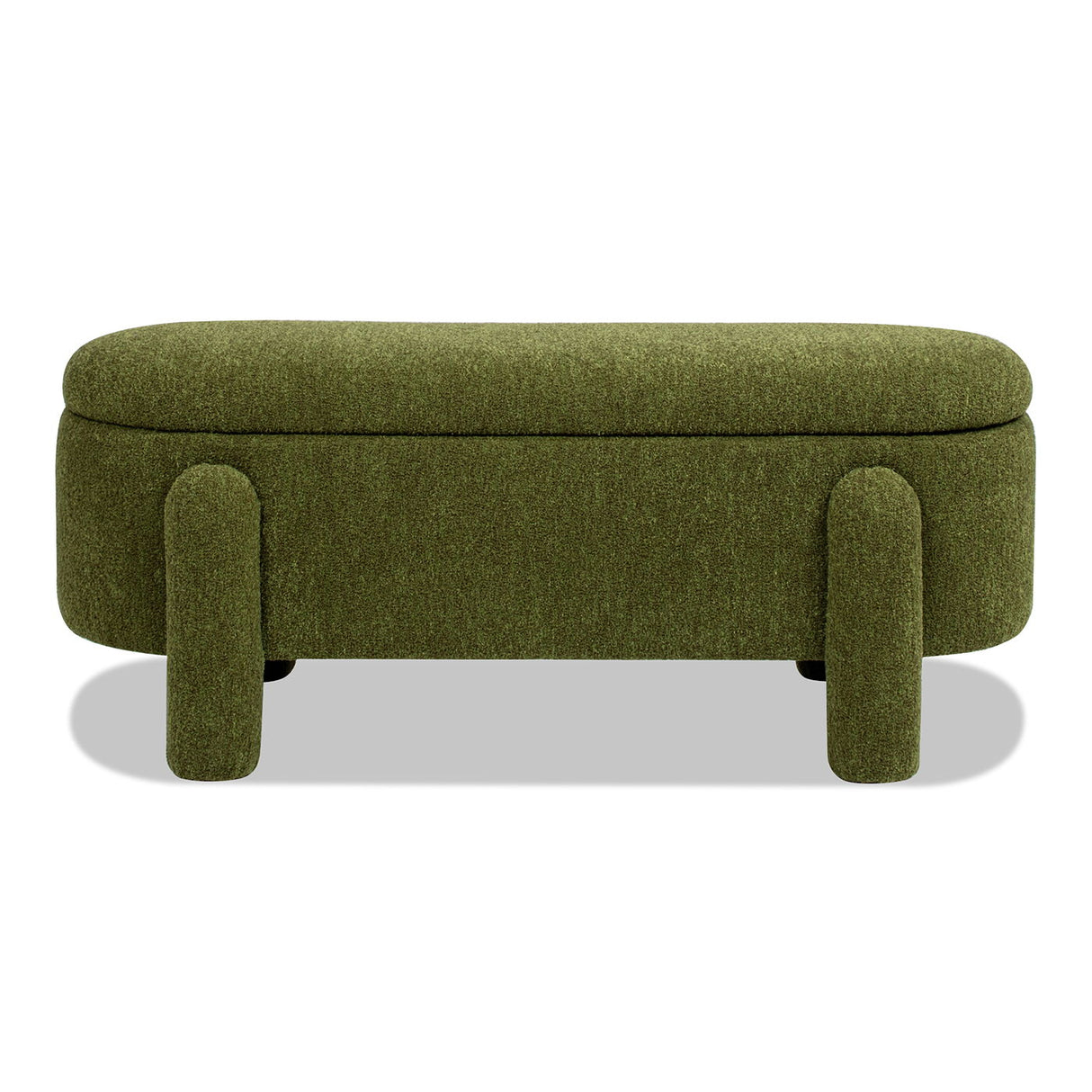 Hugo - Oval Fully Upholstered Storage Bench by Jennifer Taylor Home | Bel Furniture