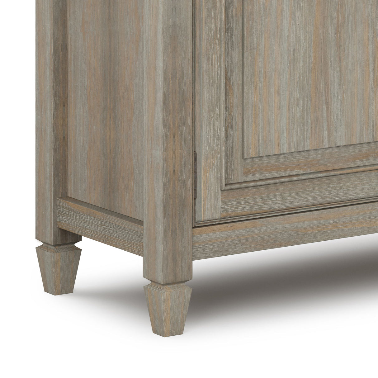 Connaught - Entryway Storage Cabinet - Distressed Gray by Simpli-Home | Bel Furniture