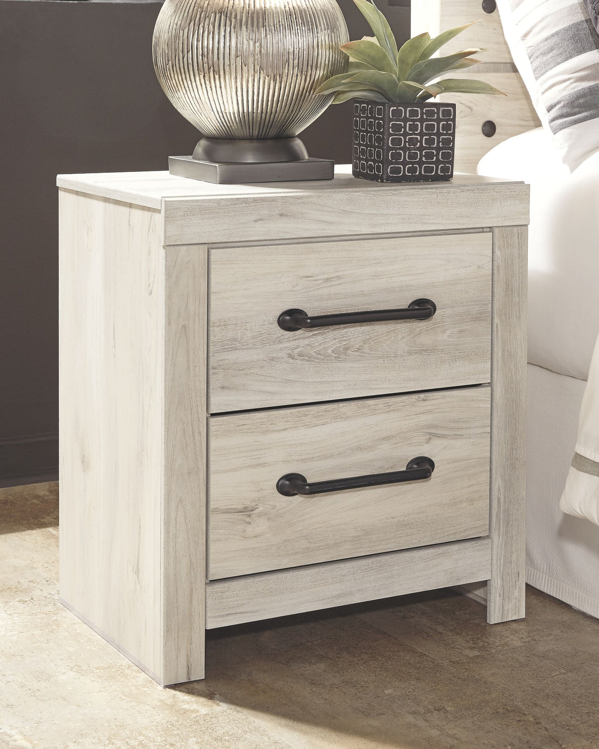 Cambeck - Whitewash - Two Drawer Night Stand by Signature Design by Ashley® | Bel Furniture