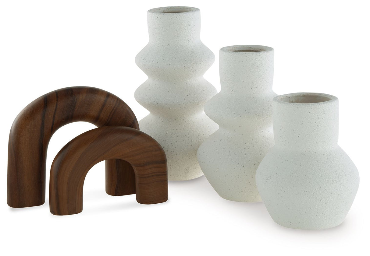 Carterworth - White / Brown - Accessory Set (Set of 5) by Signature Design by Ashley® | Bel Furniture