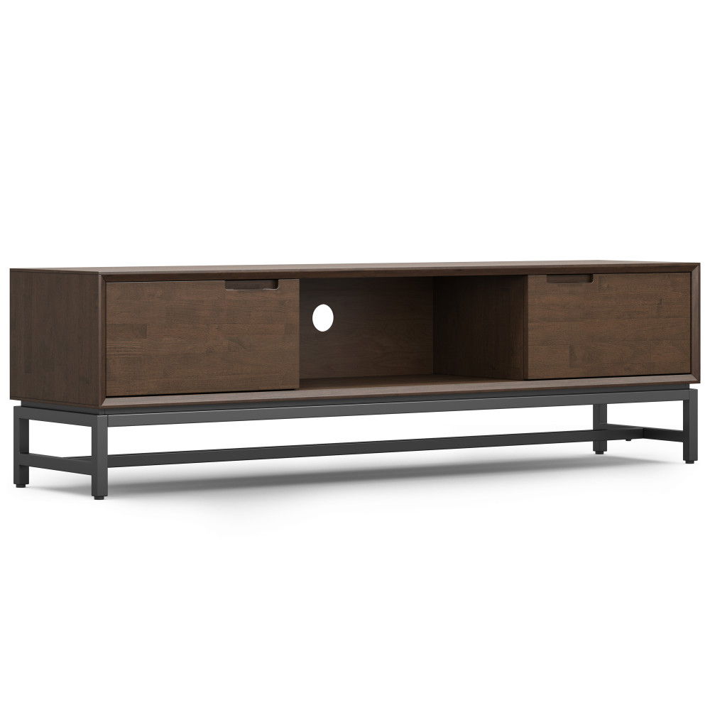 Banting - Low TV Stand - Walnut Brown by Simpli-Home | Bel Furniture