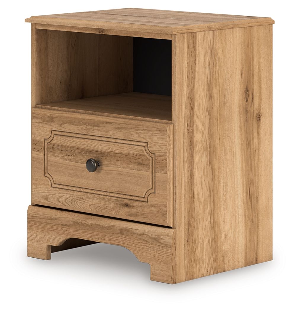 Aleaport - Warm Brown - One Drawer Night Stand by Signature Design by Ashley® | Bel Furniture