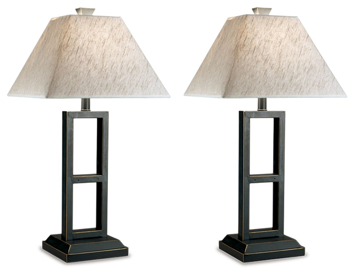 Deidra - Table Lamp (Set of 2) Black 2 Pieces by Signature Design by Ashley® | Bel Furniture