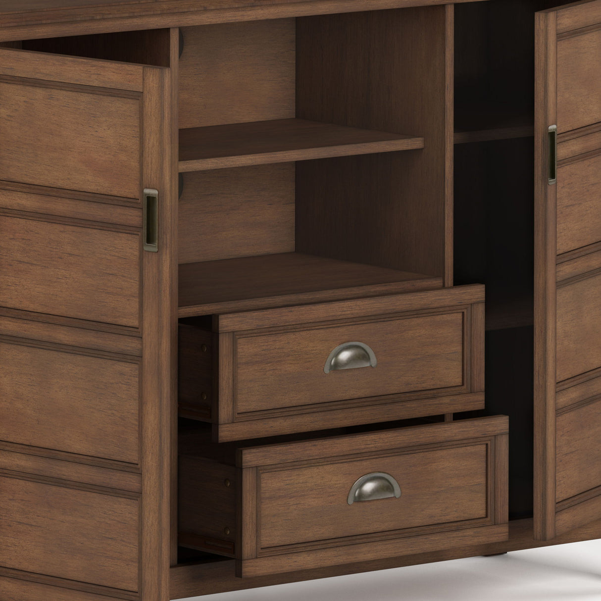 Burlington - Handcrafted Tall TV Media Stand by Simpli-Home | Bel Furniture