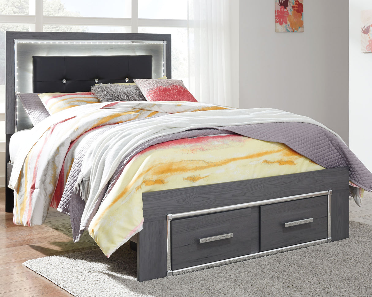 Lodanna - Panel Bed Gray Full Storage by Signature Design by Ashley® | Bel Furniture