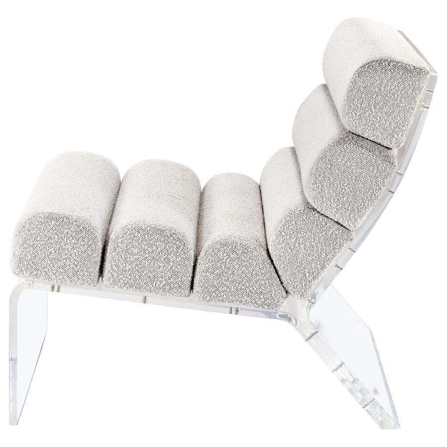 Serreta - Boucle Upholstered Armless Acrylic Chair by Coaster Fine Furniture | Bel Furniture
