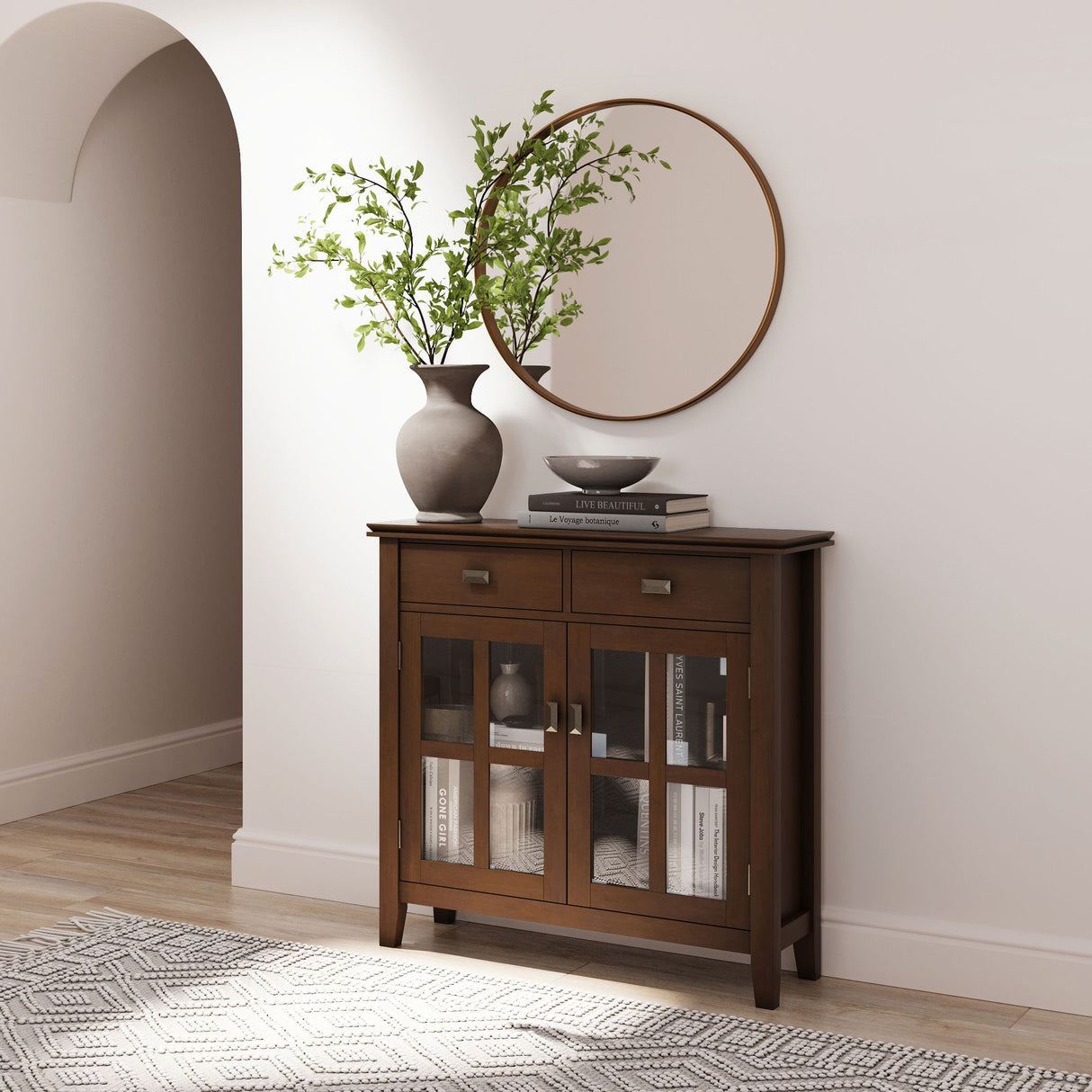 Artisan - Entryway Storage Cabinet - Russet Brown by Simpli-Home | Bel Furniture