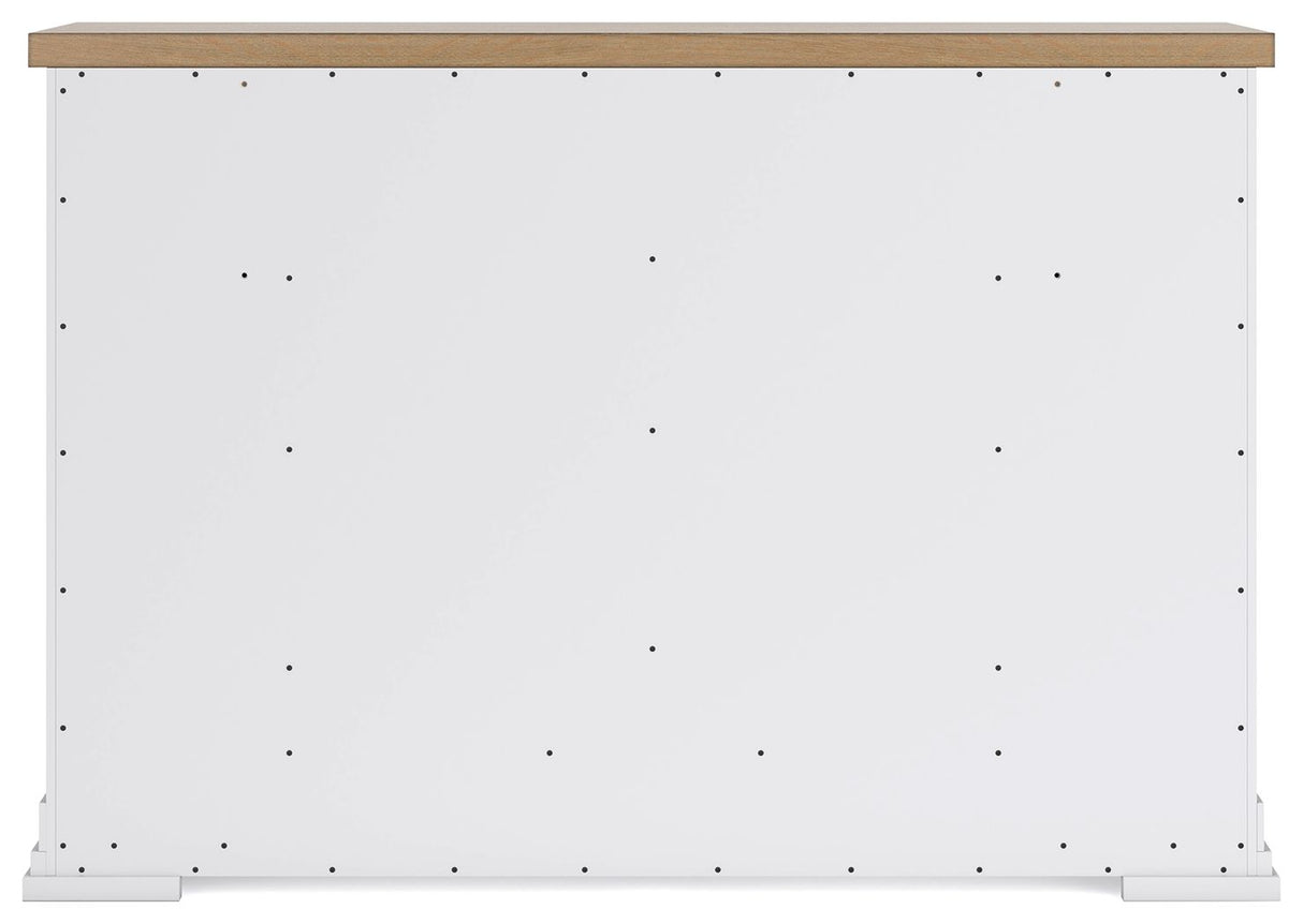 Ashbryn - White / Natural - Dresser by Benchcraft® | Bel Furniture