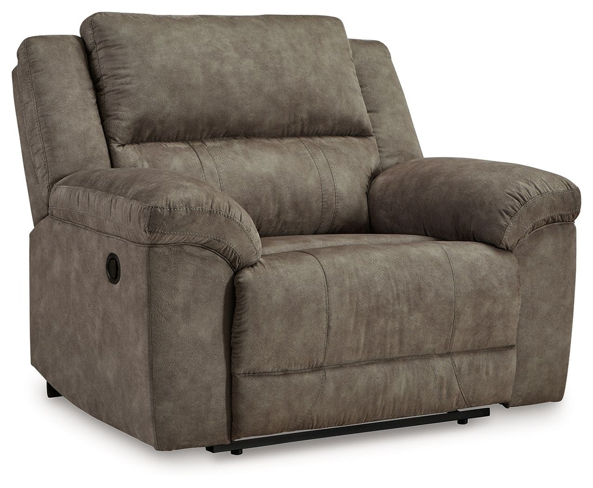 Laresview - Fossil - Zero Wall Wide Seat Recliner by Signature Design by Ashley® | Bel Furniture