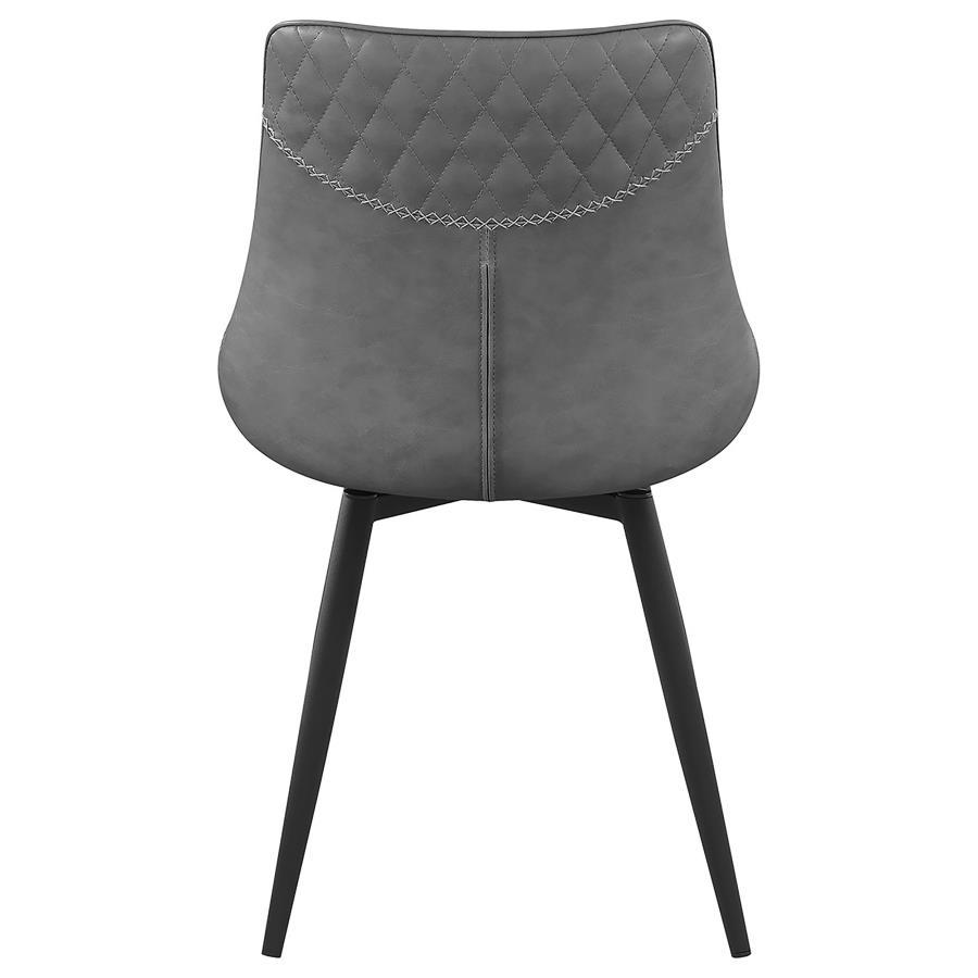 Brassie - Upholstered Swivel Dining Side Chair (Set of 2) - Gray by CoasterEssence | Bel Furniture