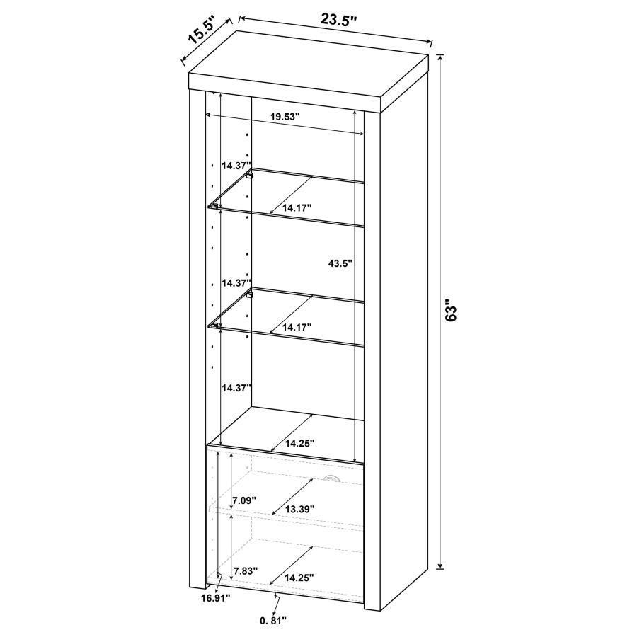 Jude - 3 Piece TV Entertainment Center - White High Gloss by Coaster Fine Furniture | Bel Furniture
