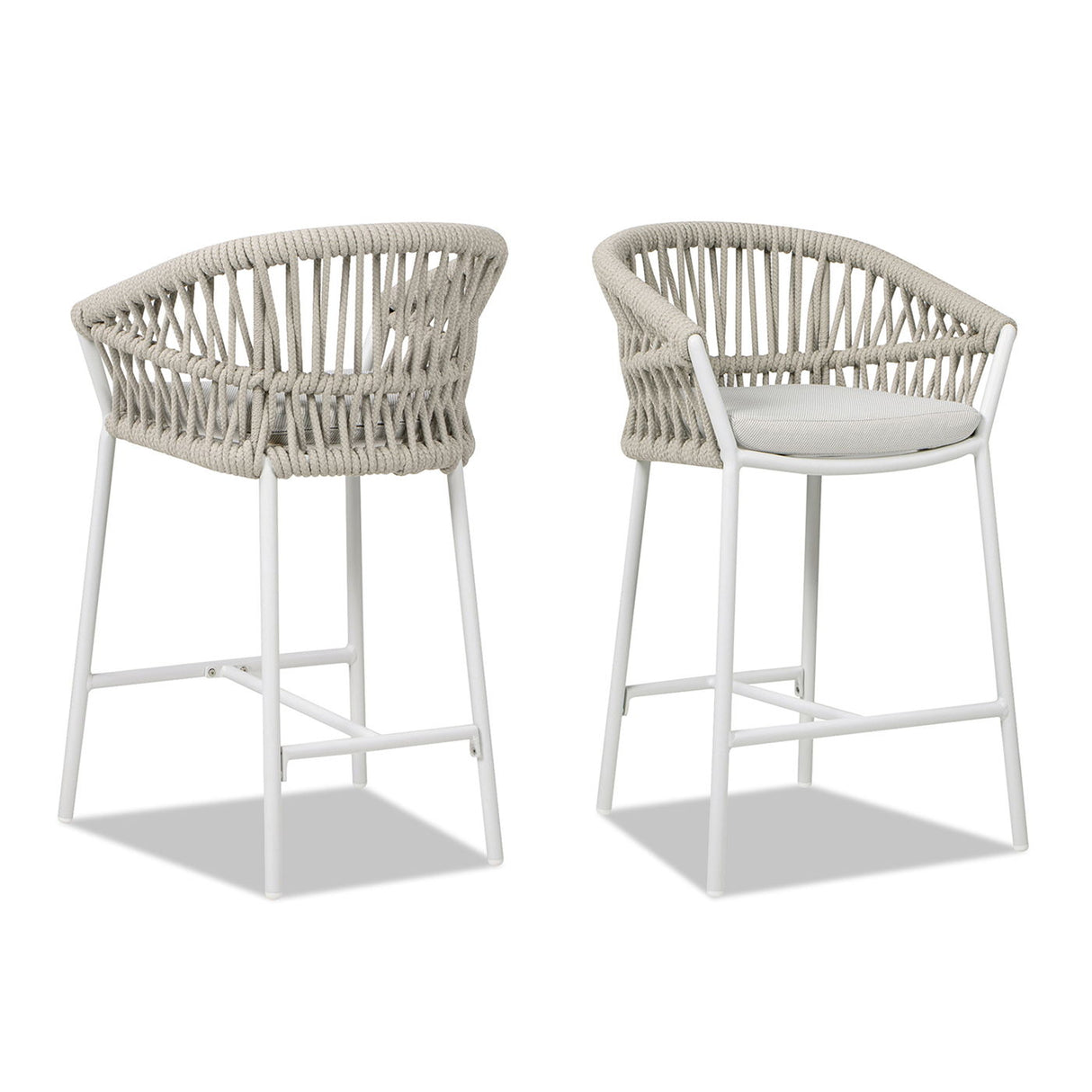 Maiden - Patio Counter Stool Sunproof Olefin (Set of 2) by Jennifer Taylor Home | Bel Furniture