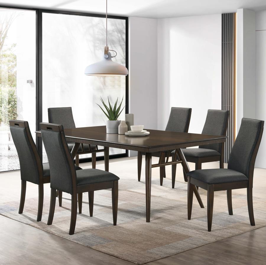 Wes - Rectangular Dining Table Set Dark Gray 5 Pc. Table, 4 Chairs by CoasterEssence | Bel Furniture