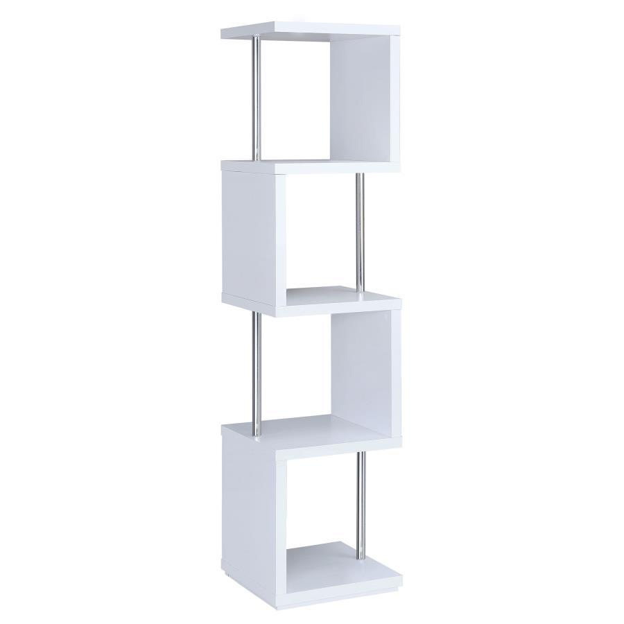Baxter - 4-shelf Bookcase by CoasterEveryday | Bel Furniture